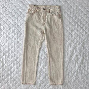 Levi’s 501 Original Fit Button Fly Jeans Men’s 29x30 Ecru Denim